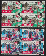 Malta Europa Historical Events 2v Blocks Of 4 1982 MNH SG#692-693 - Malte