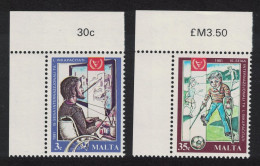 Malta Football Year For Disabled Persons 2v Corners 1981 MNH SG#663-664 - Malta