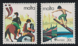Malta Horses Europa Folklore 2v 1981 MNH SG#659-660 - Malte