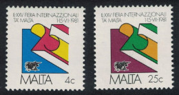 Malta Cattle 25th Maltese International Trade Fair 2v 1981 MNH SG#661-662 - Malta