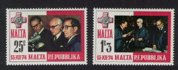 Malta Inauguration Of Republic 2v 1975 MNH SG#536=538 - Malte