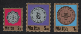 Malta Decimal Currency Coins 3v 1972 MNH SG#467-474 - Malta