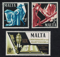 Malta Martyrdom Of St Peter And St Paul 3v 1967 MNH SG#382-384 Sc#364-366 - Malte