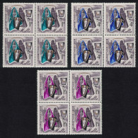 Malta Christmas 3v Blocks Of 4 1966 MNH SG#376-378 Sc#358-360 - Malta