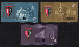 Malta European Catholic Doctors' Congress 3v 1964 MNH SG#318-320 Sc#300-302 - Malta (...-1964)