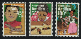 Neth. Antilles Lizard Ants Donkey Animals 3v 1983 MNH SG#816-818 - Curacao, Netherlands Antilles, Aruba