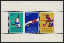 Neth. Antilles Tennis Boxing Swimming MS 1981 MNH SG#MS754 - Curazao, Antillas Holandesas, Aruba