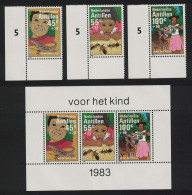 Neth. Antilles Lizard Ants Donkey 3v Corners +MS 1983 MNH SG#816-MS819 - Curaçao, Nederlandse Antillen, Aruba