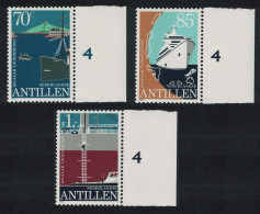 Neth. Antilles Pilotage Service 3v Numbered Margins 1982 MNH SG#769-771 - Curaçao, Nederlandse Antillen, Aruba