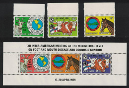 Neth. Antilles Goat Cattle Horse 3v+MS 1979 MNH SG#690-MS693 - Niederländische Antillen, Curaçao, Aruba