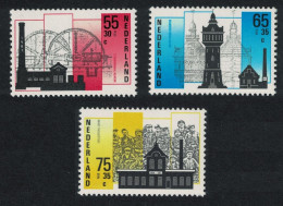 Netherlands Industrial Buildings 3v 1987 MNH SG#1503a-1505 - Unused Stamps