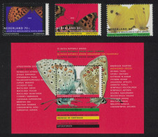 Netherlands Butterflies 3v+MS 1993 MNH SG#1673-MS1676 - Nuovi