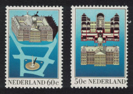 Netherlands Royal Palace Dam Square Amsterdam 2v 1982 MNH SG#1408-1409 - Unused Stamps