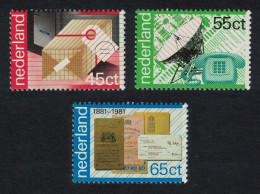 Netherlands PTT Centenaries 3v 1981 MNH SG#1357-1359 MI#1180-1182 Sc#609-611 - Unused Stamps