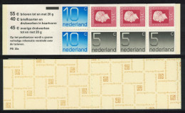 Netherlands Queen Juliana Definitive Booklet PB20a 1976 MI#MH23 - Ungebraucht