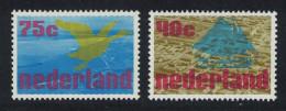Netherlands Duck Bird Reclamation And Urbanisation 2v 1976 MNH SG#1252-1253 - Neufs