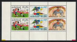 Netherlands Football Elephant Children's Paintings MS 1976 MNH SG#MS1263 - Neufs