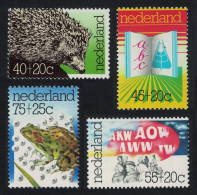 Netherlands Hedgehog Frog Anniversaries 4v 1976 MNH SG#1241-1244 - Unused Stamps