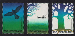 Netherlands Falcon Birds Nature And Environment 3v 1974 MNH SG#1184-1186 - Unused Stamps