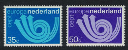 Netherlands Post Horn Europa 2v 1973 MNH SG#1171-1172 - Ongebruikt
