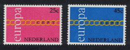 Netherlands Chain Of Os Europa 2v 1971 MNH SG#1131-1132 MI#963-964 - Ungebraucht