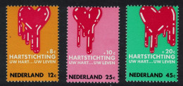 Netherlands Heart Foundation 3v 1970 MNH SG#1116-1118 - Neufs