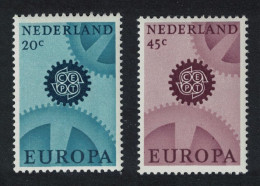 Netherlands Cogwheels Europa 2v 1967 MNH SG#1031-1032 - Ongebruikt