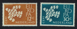 Netherlands Birds Dove Europa 2v 1961 MNH SG#912-913 - Ongebruikt
