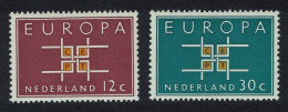 Netherlands Cross Design Europa 2v 1963 MNH SG#958-959 - Ungebraucht