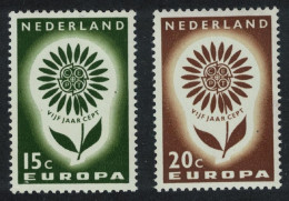 Netherlands Flower With 22 Petals Europa 2v 1964 MNH SG#979-980 - Nuovi