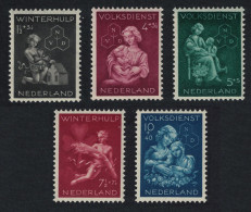 Netherlands Child Welfare And Winter Help Funds 5v 1944 MNH SG#590-594 - Ongebruikt