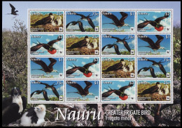 Nauru WWF Greater Frigate Bird Sheetlet Of 4 Sets 2008 MNH SG#681-684 MI#690-693 Sc#589-592 - Nauru