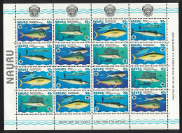Nauru WWF Giant Fish Sheetlet Of 4 Sets 1997 MNH SG#458-461 MI#437-440 Sc#443 A-d - Nauru