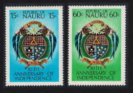 Nauru Tenth Anniversary Of Independence 2v 1978 MNH SG#168-169 - Nauru