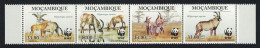 Mozambique WWF Roan Antelope Strip Of 4v 2010 MNH MI#3658-3661 Sc#1930 - Mosambik