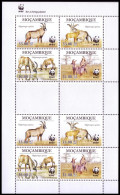 Mozambique WWF Roan Antelope Sheetlet Of 2 Sets 2010 MNH MI#3658-3661 Sc#1930 - Mozambico