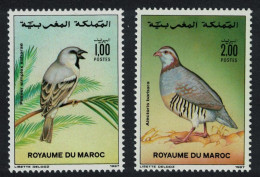 Morocco Desert Sparrow Barbary Partridge Birds 2v 1987 MNH SG#741-742 - Maroc (1956-...)