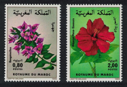 Morocco Bougainvillea Hibiscus Flowers 2v 1985 MNH SG#683-684 - Morocco (1956-...)