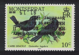 Montserrat Carib Grackle Bird Error 'EDINGBURGH' Inverted Oveprint RARR 1987 MNH SG#740AErr - Montserrat