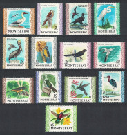Montserrat Booby Kestrel Egret Pelican Carib Oriole Birds 13v COMPLETE 1970 MNH SG#242-254 MI#230-242 - Montserrat