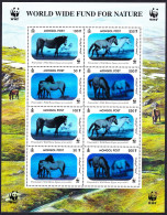 Mongolia WWF Przewalski's Horse Hologram Sheetlet Of 2 Sets 2000 MNH SG#2857-2860 MI#3126-3129 Sc#2441 A-d - Mongolie