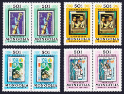Mongolia 'Interkosmos' Space Programme 4v PAIRS RARR 1981 MNH SG#1422-1429 Sc#1232 - Mongolei