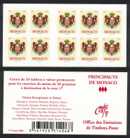 Monaco Booklet Of 10v Unfolded 2009 MNH SG#2891 MI#2934 - Unused Stamps