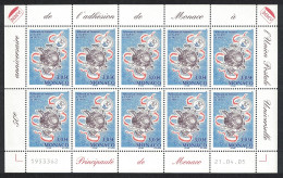 Monaco UPU Membership Sheetlet Of 10v 2005 MNH SG#2715 MI#2758 - Unused Stamps