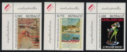 Monaco Advertising Posters 3v Corners 2005 MNH SG#2708-2710 MI#2750-2752 - Unused Stamps