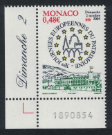 Monaco Journee Du Patrimoine Culture Day Corner Number 2005 MNH SG#2717 MI#2760 - Unused Stamps