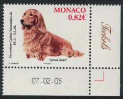 Monaco Dachshund International Dog Show Monte Carlo Corner Date 2005 MNH SG#2698 - Neufs