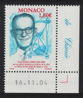 Monaco Frank Willard Nobel Prize Winner Corner Date 2004 MNH SG#2692 MI#2735 - Unused Stamps