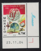 Monaco Music Theatre Ballet Alliance Francais Corner Date 2004 MNH SG#2682 MI#2726 - Unused Stamps