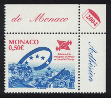 Monaco Accession To The Counsel Of Europe Corner 2004 MNH SG#2674 MI#2714 - Unused Stamps